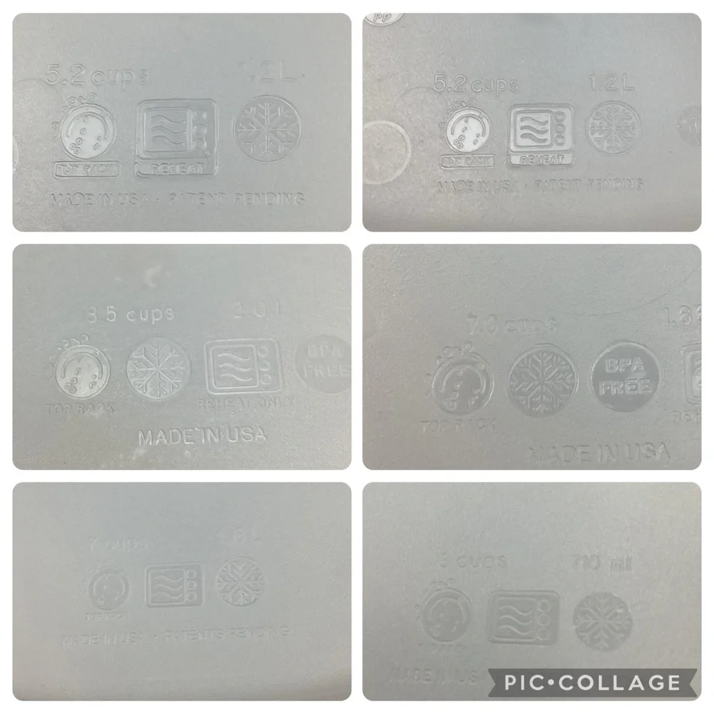 12 Piece Rubbermaid Containers (6 containers with 6 lids)